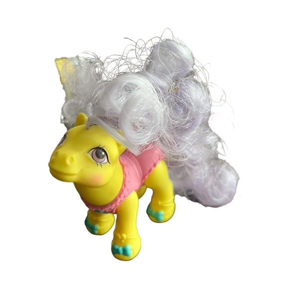 Vintage 1990 G1 My Little Pony Baby Toe Dancer MLP Yellow Pink Purple Ballerina - Picture 2 of 16